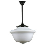 Victorian Schoolhouse 16'' Opal Matte on Rod Set 3/4'' x 1/2m, Patina