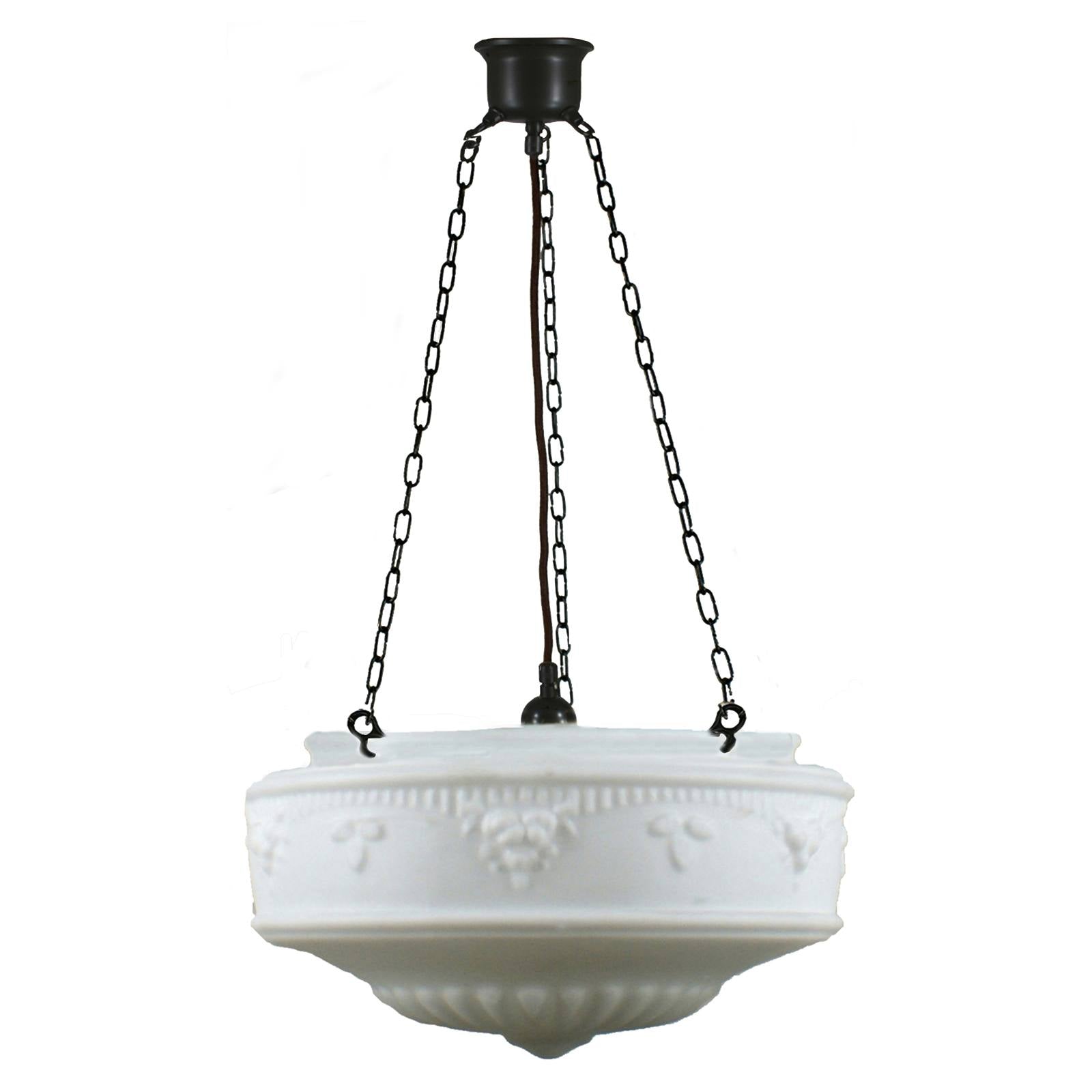 Senator 17'' Opal Matte on 3 Chain Suspension, Patina