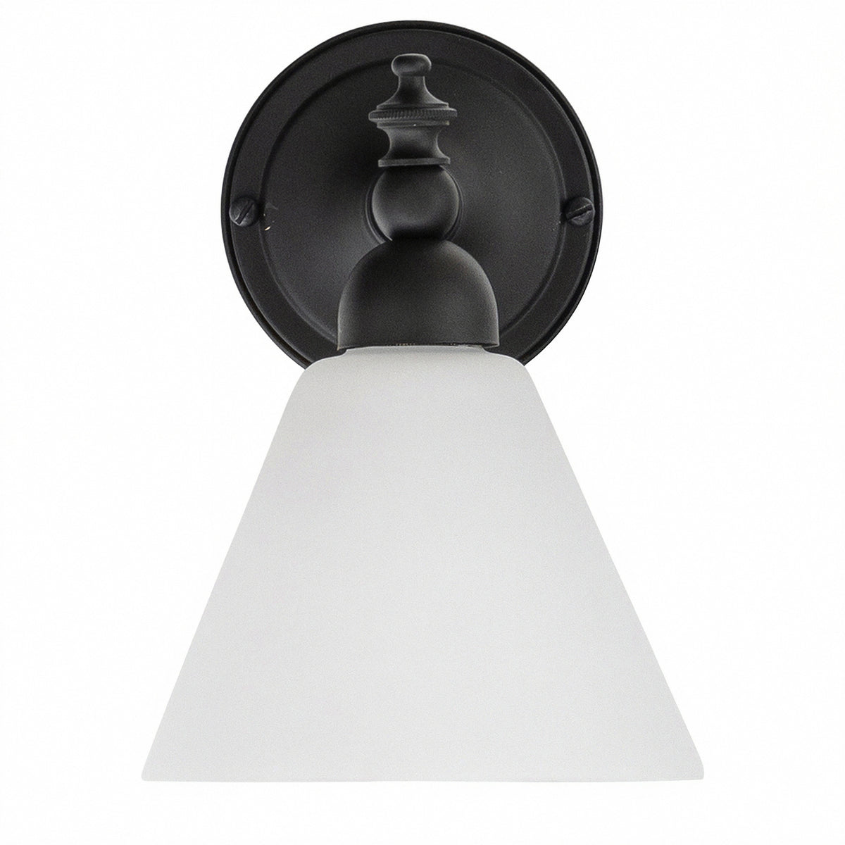 Koscina Wall Light with Cono Opal Matte Shade, Patina