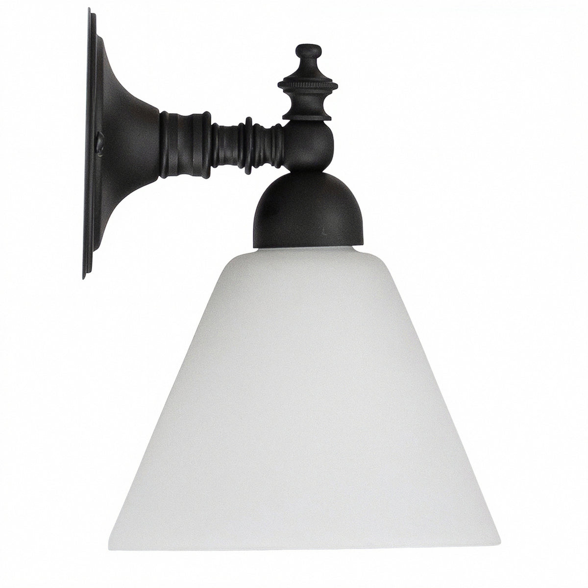 Koscina Wall Light with Cono Opal Matte Shade, Patina