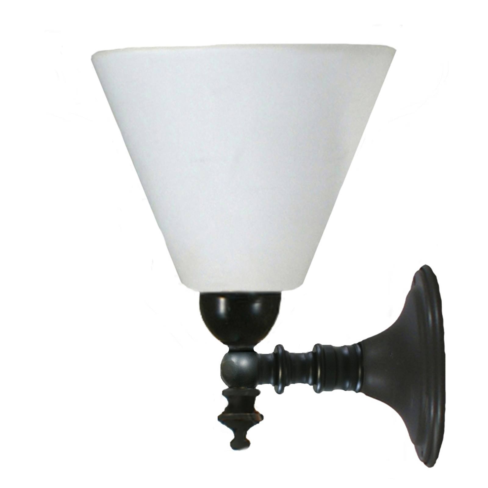 Koscina Wall Light with Cono Opal Matte Shade, Patina