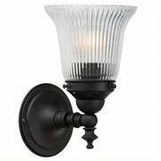 Koscina Wall Light with Zipper 23 Clear Shade, Patina