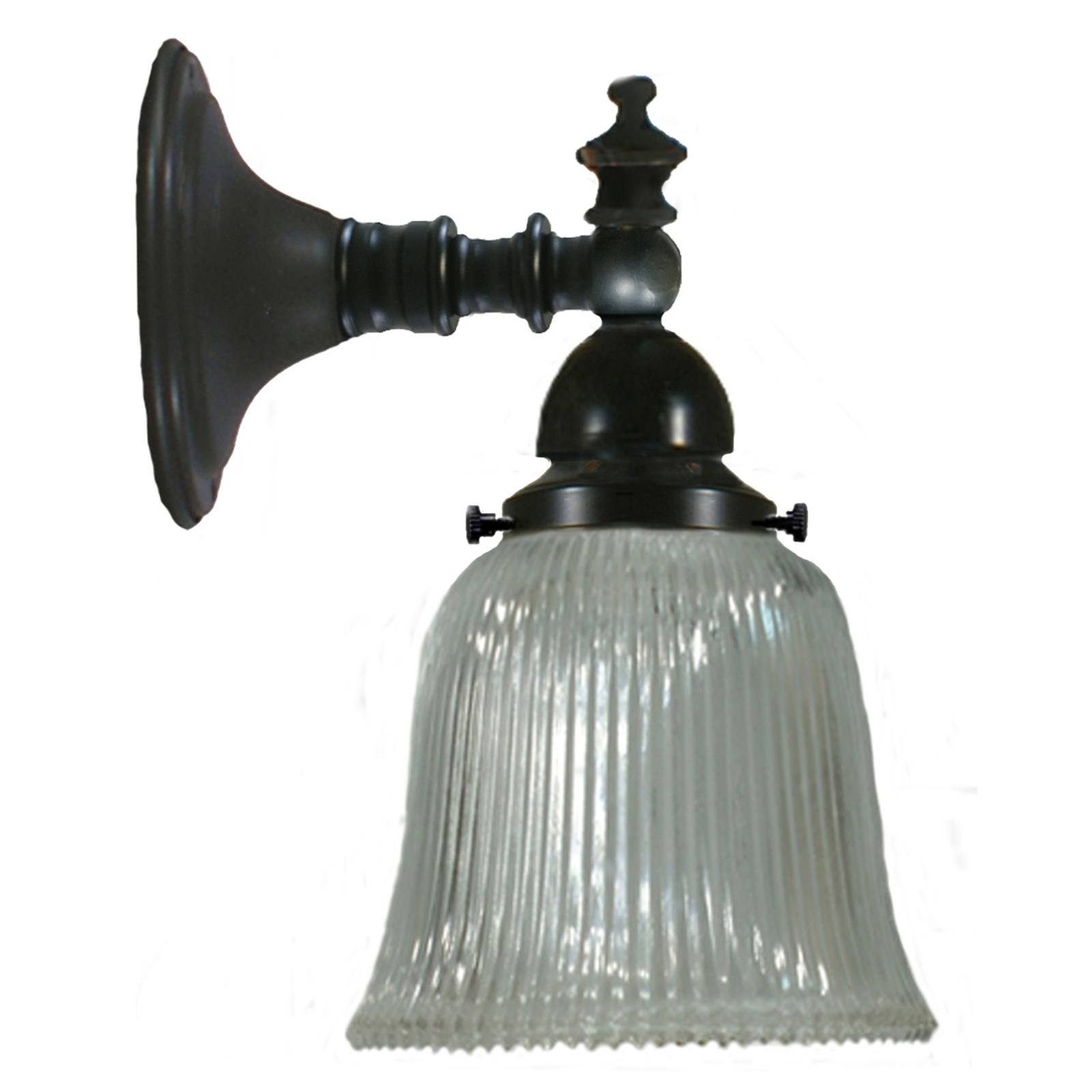 Koscina Wall Light with Zipper 23 Clear Shade, Patina