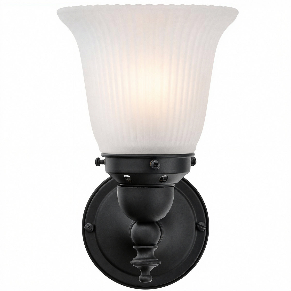 Koscina Wall Light with Zipper 23 Frost Shade, Patina