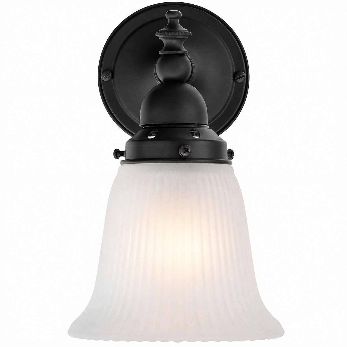 Koscina Wall Light with Zipper 23 Frost Shade, Patina