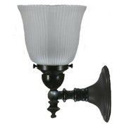 Koscina Wall Light with Zipper 23 Frost Shade, Patina