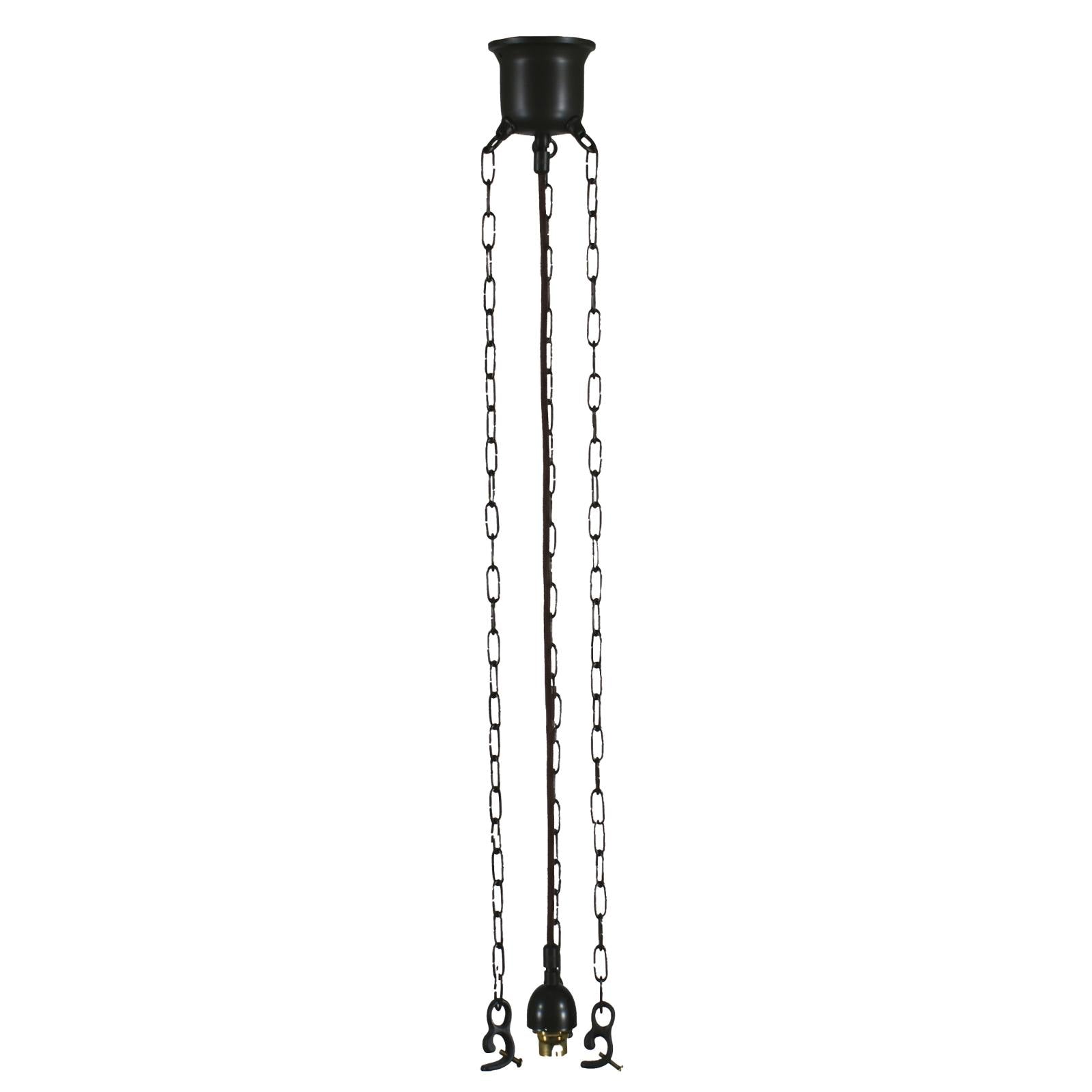 3 Chain Suspension with Gravity Hooks, Patina