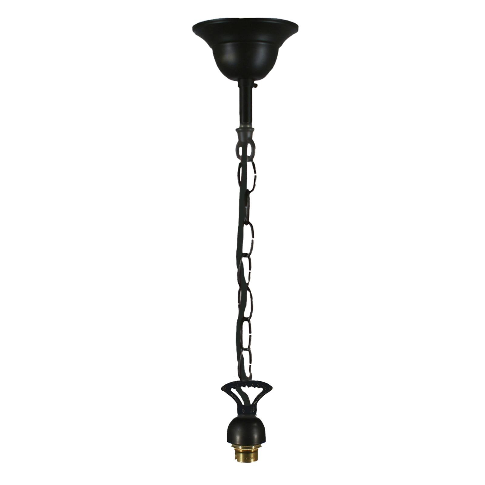 Single Chain Suspension, Black Cord Patina