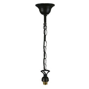 Single Chain Suspension, Black Cord Patina