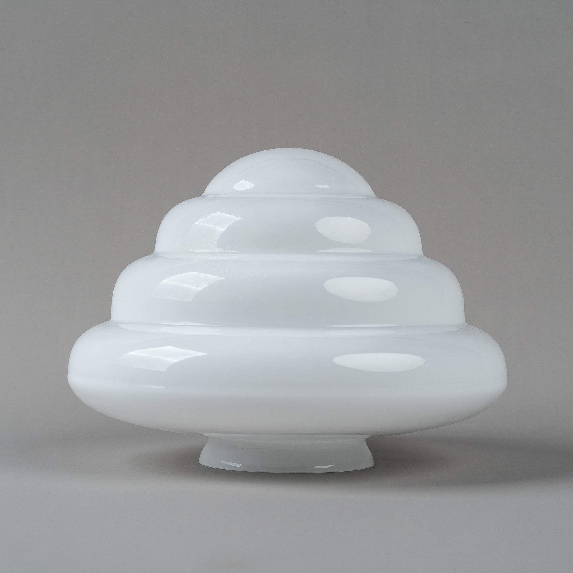 Beehive 10" Glass Shade 4 1/4" Fitter, Opal Gloss