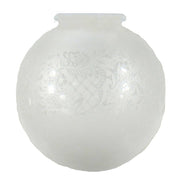 Sheffield 8" Glass Shade 4 1/4" Fitter, Frost Etch