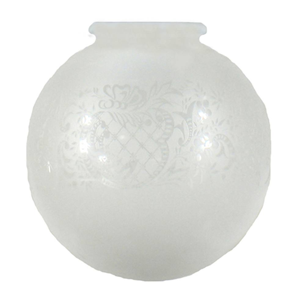Sheffield 8" Glass Shade 4 1/4" Fitter, Frost Etch