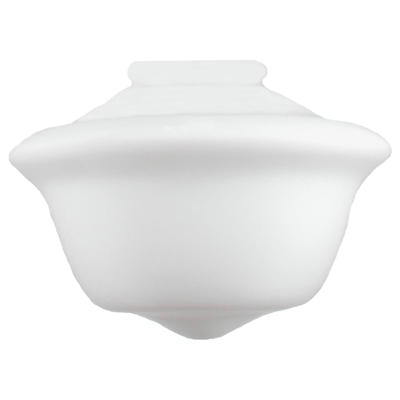 Victorian 12" Schoolhouse Shade 4 1/4" Fitter, Opal Matte