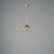 Luke 3 Light Pendant, Polished Brass Frame Only