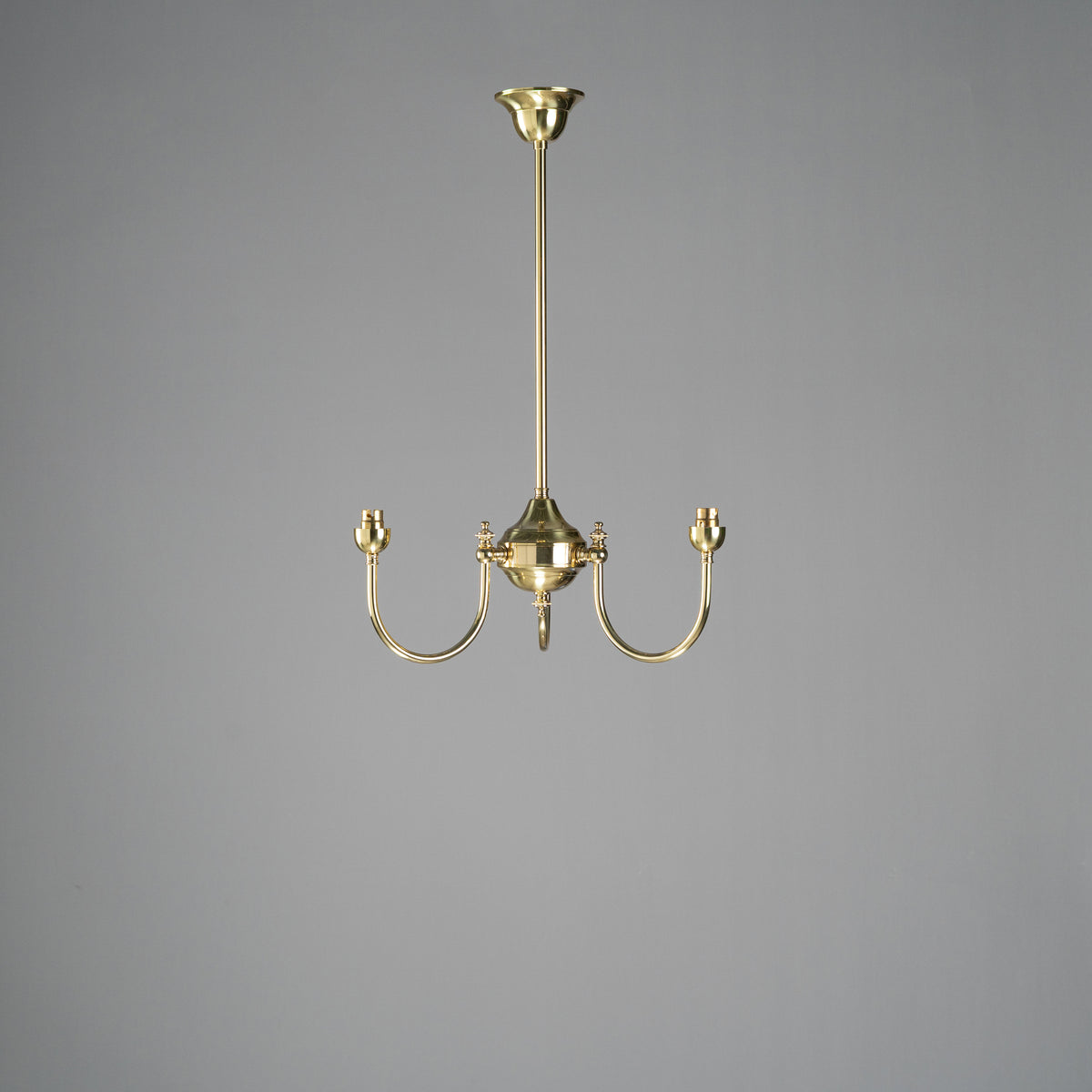 Luke 3 Light Pendant, Polished Brass Frame Only