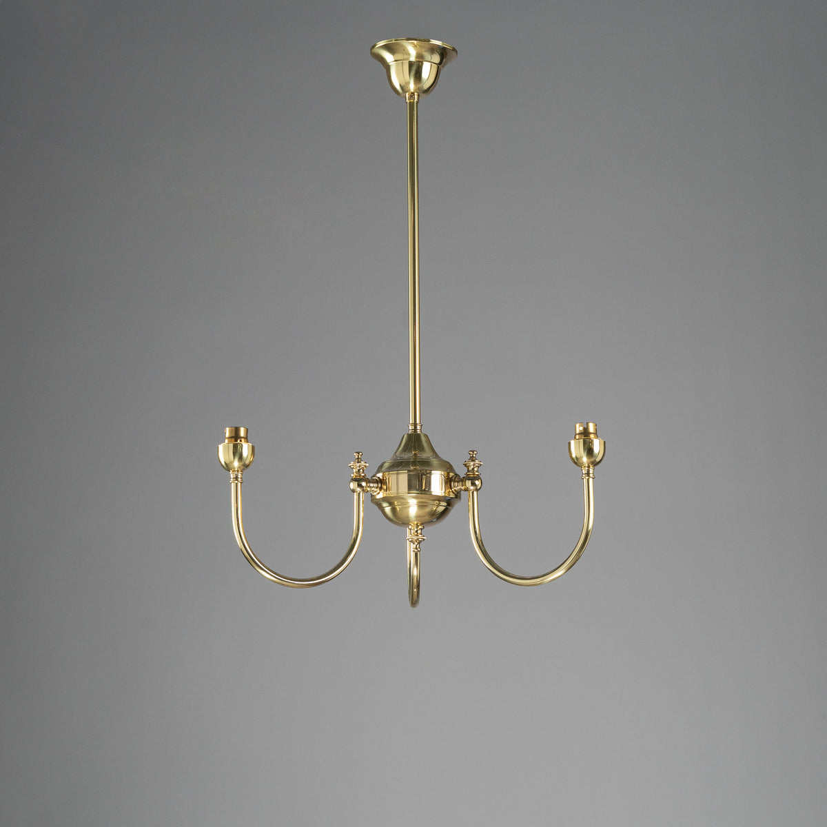 Luke 3 Light Pendant, Polished Brass Frame Only