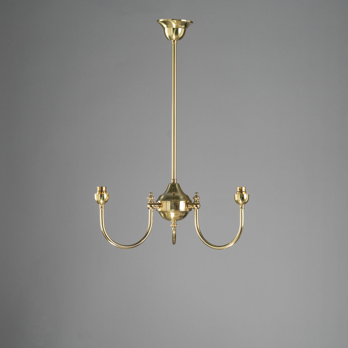Luke 3 Light Pendant, Polished Brass Frame Only
