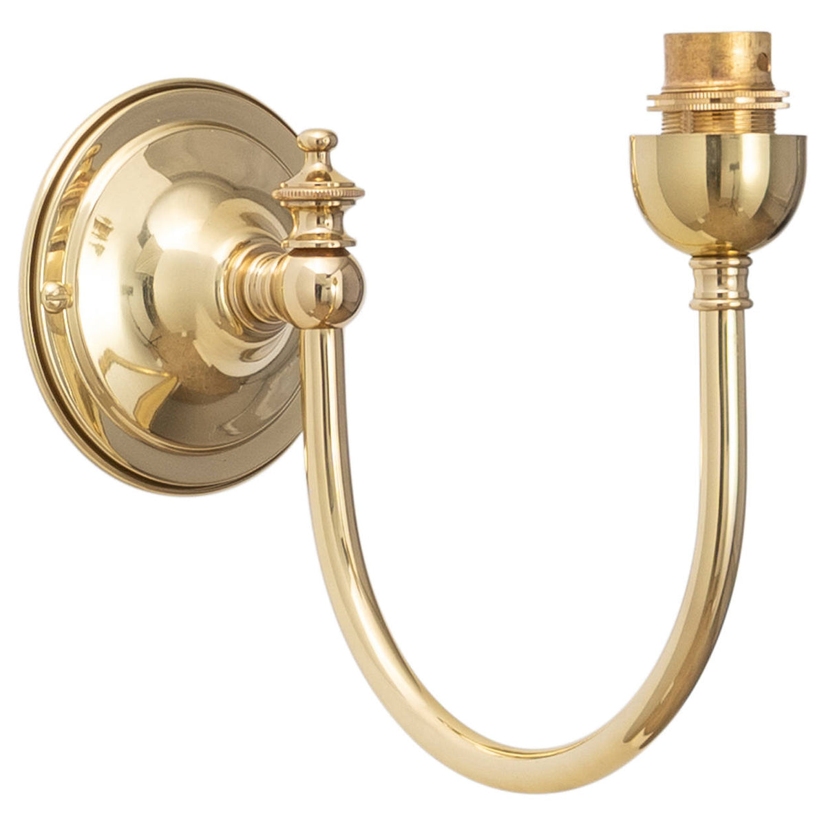 Luke 1 Light Wall Bracket, Polished Brass Frame Only