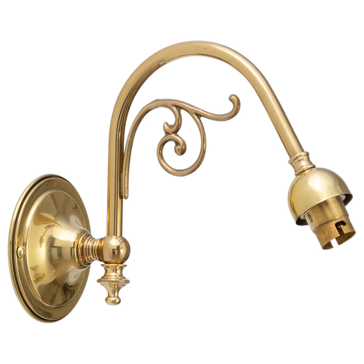 Victoriana 1 Light Wall Bracket, Polished Brass Frame Only