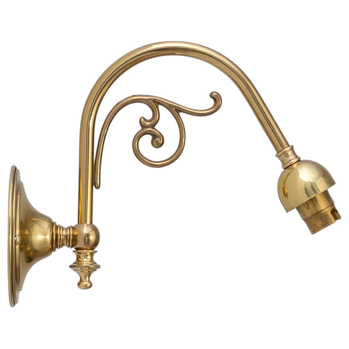 Victoriana 1 Light Wall Bracket, Polished Brass Frame Only