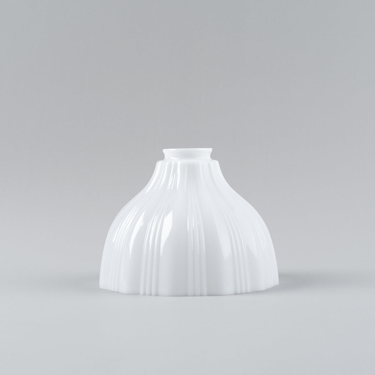 Railway Large Glass Shade 2 1/4" Fitter, Opal Gloss