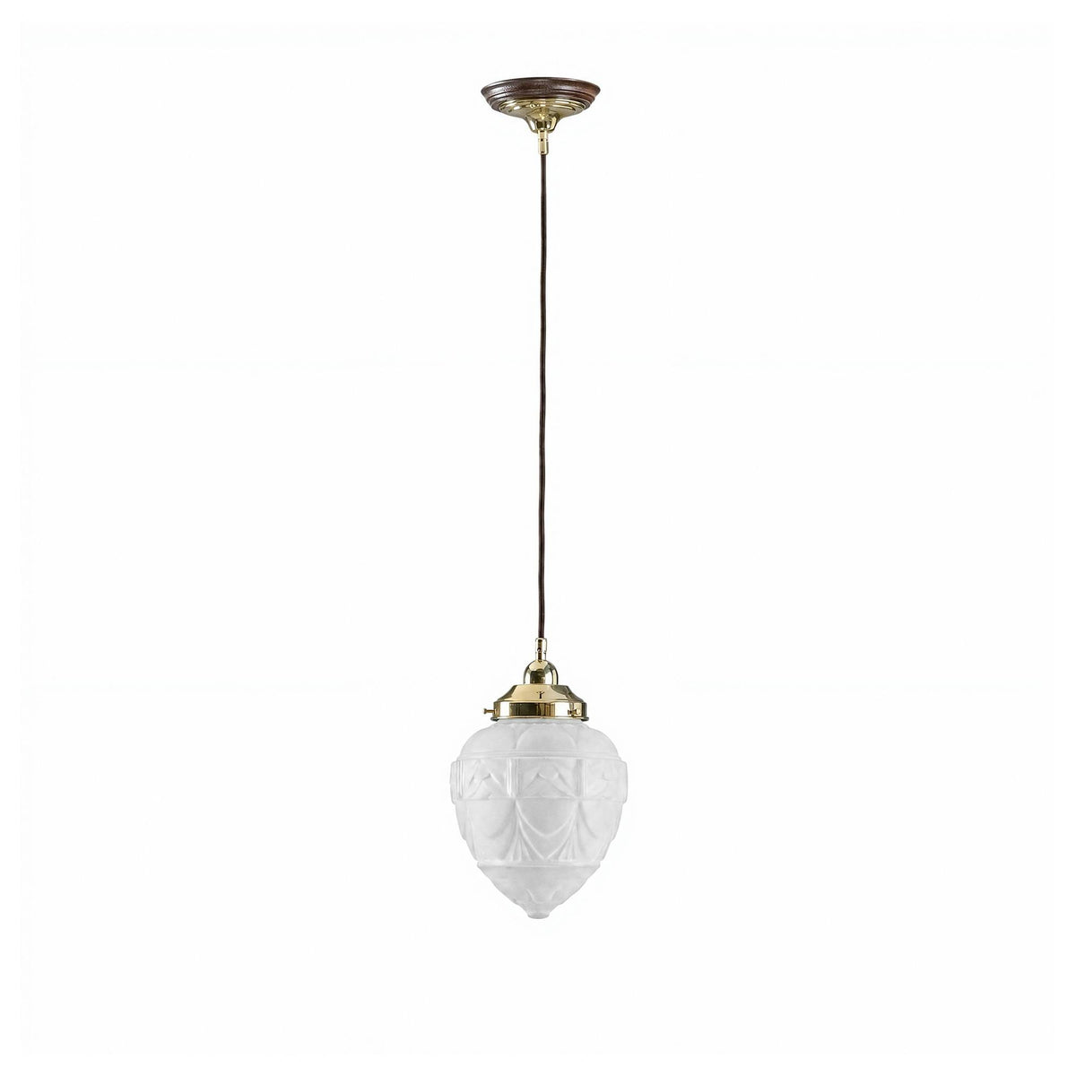 Asheville w Cloth Cord Suspension, Polished Brass