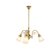 Victoriana 3 Light Pendant With Zipper 23 Frost Shades