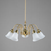 Victoriana 5 Light Pendant With Zipper 23 Frost Shades