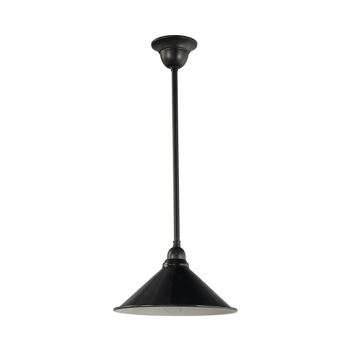 250mm Edwardian Black on Rod Set 1/2", Patina