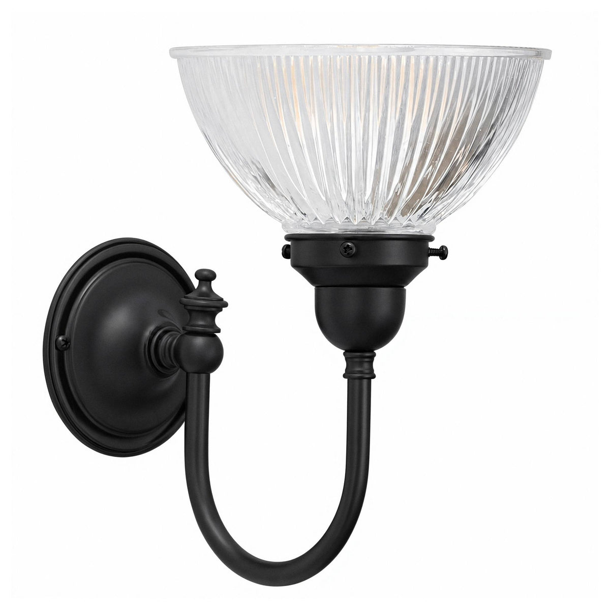 Loxton Patina Wall Bracket & Claredon Clear Glass Shade