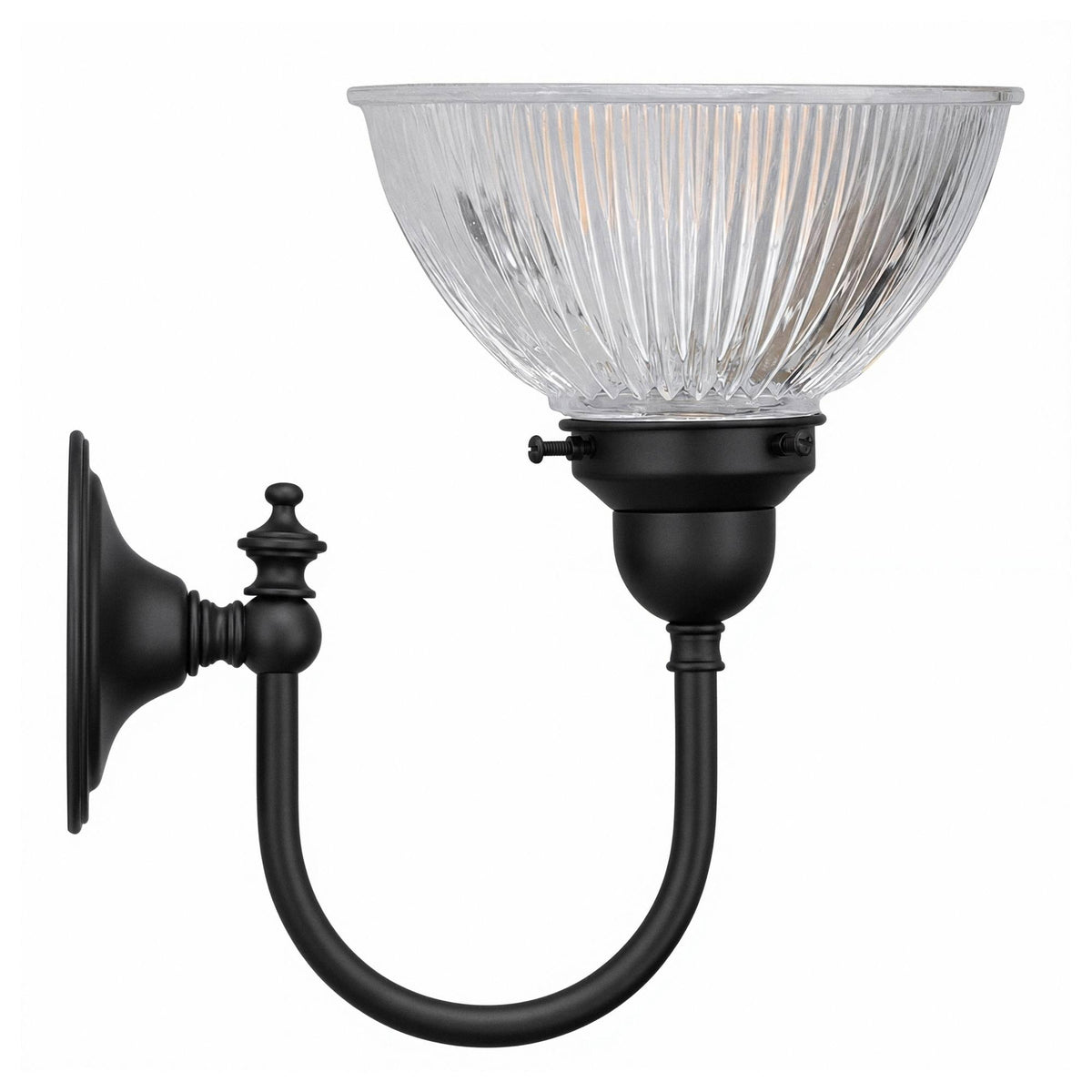 Loxton Patina Wall Bracket & Claredon Clear Glass Shade