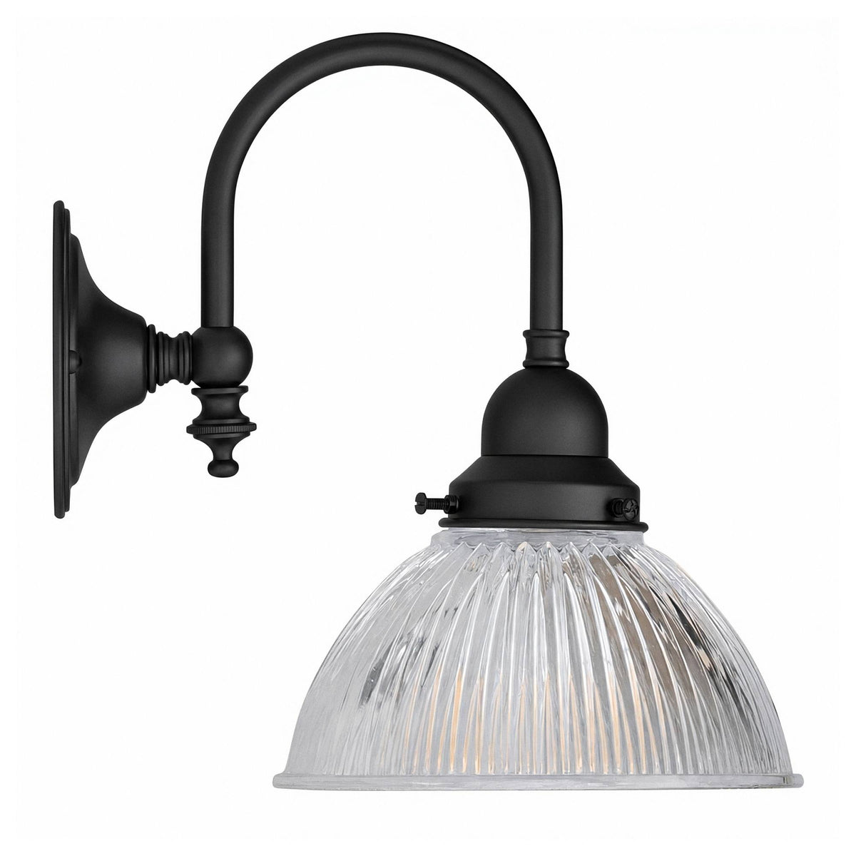 Loxton Patina Wall Bracket & Claredon Clear Glass Shade