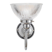 Loxton Chrome Wall Bracket & Claredon Clear Glass Shade