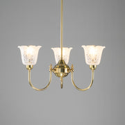 Luke 3 Light Pendant With 5008 Shades Arms Up