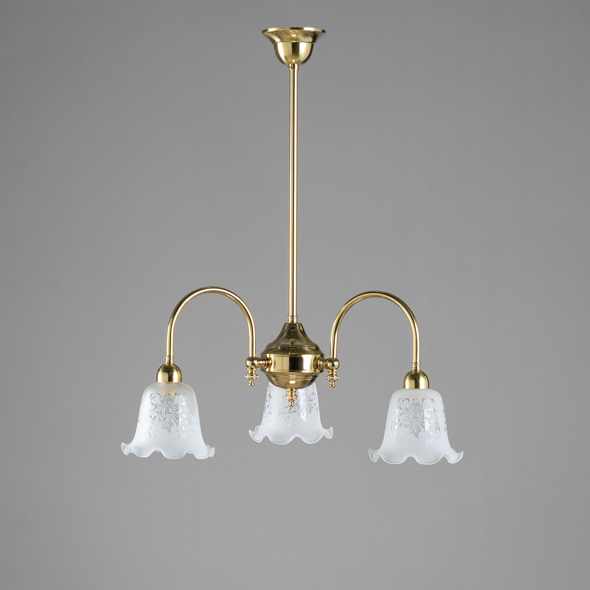 Luke 3 Light Pendant With 5008 Shades Arms Down