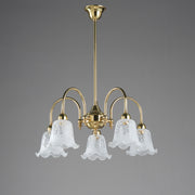 Luke 5 Light Pendant With 5008 Shades Arms Down