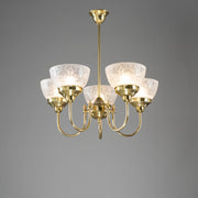 Luke 5 Light Pendant With Keon Shades - Arms Up