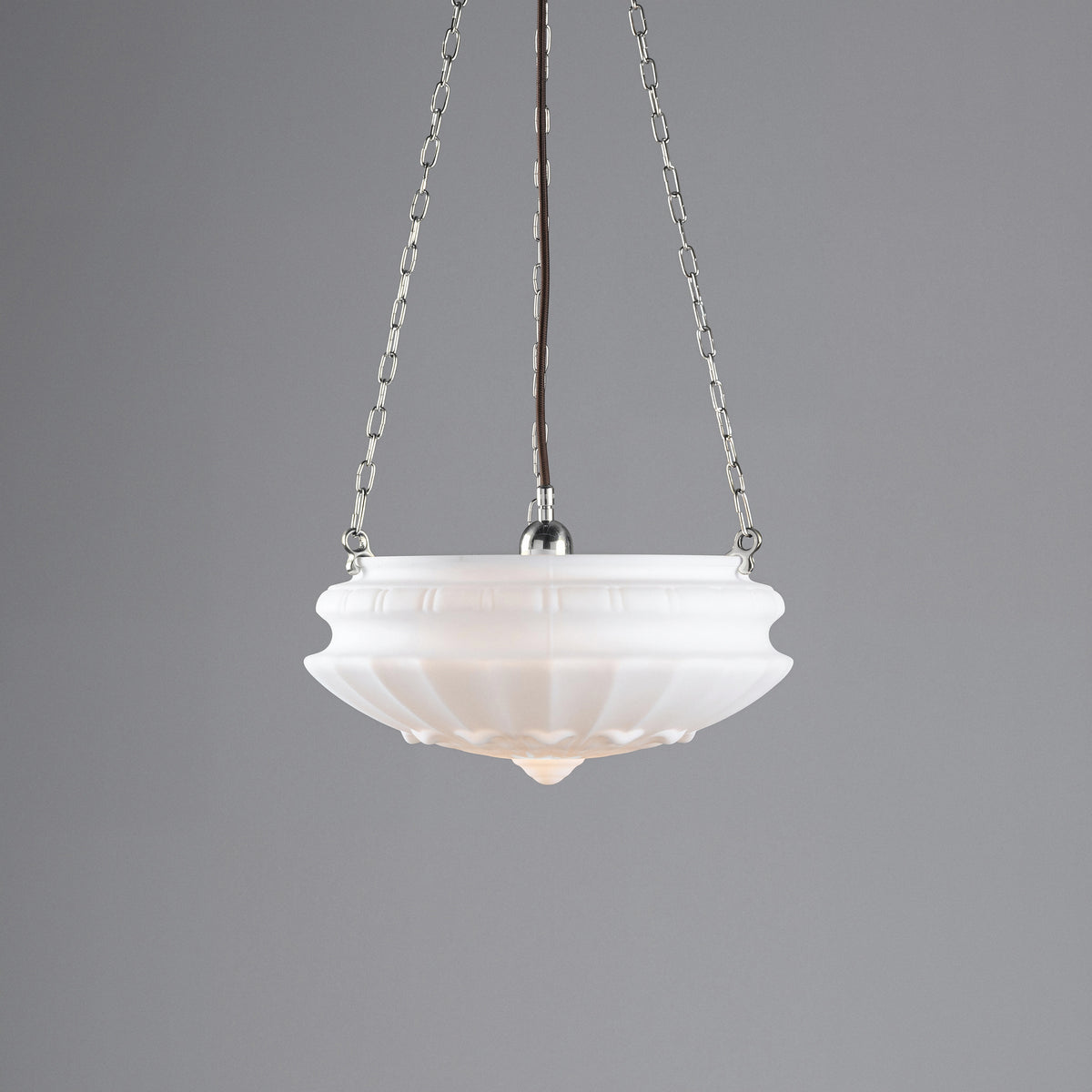 Chelsea 14" Shade on 3 Chain Suspension, Chrome