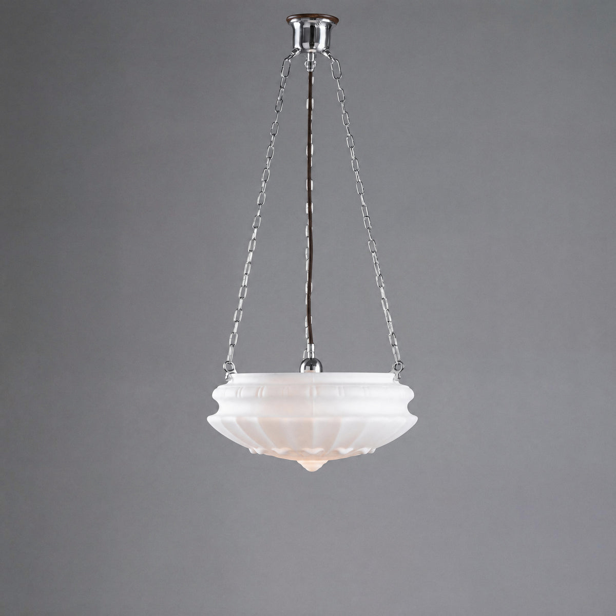 Chelsea 14" Shade on 3 Chain Suspension, Chrome
