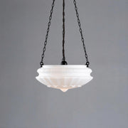 Chelsea 14" Shade on 3 Chain Suspension, Patina