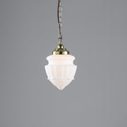 Chelsea 8" Shade Single Chain Suspension, Polished Brass