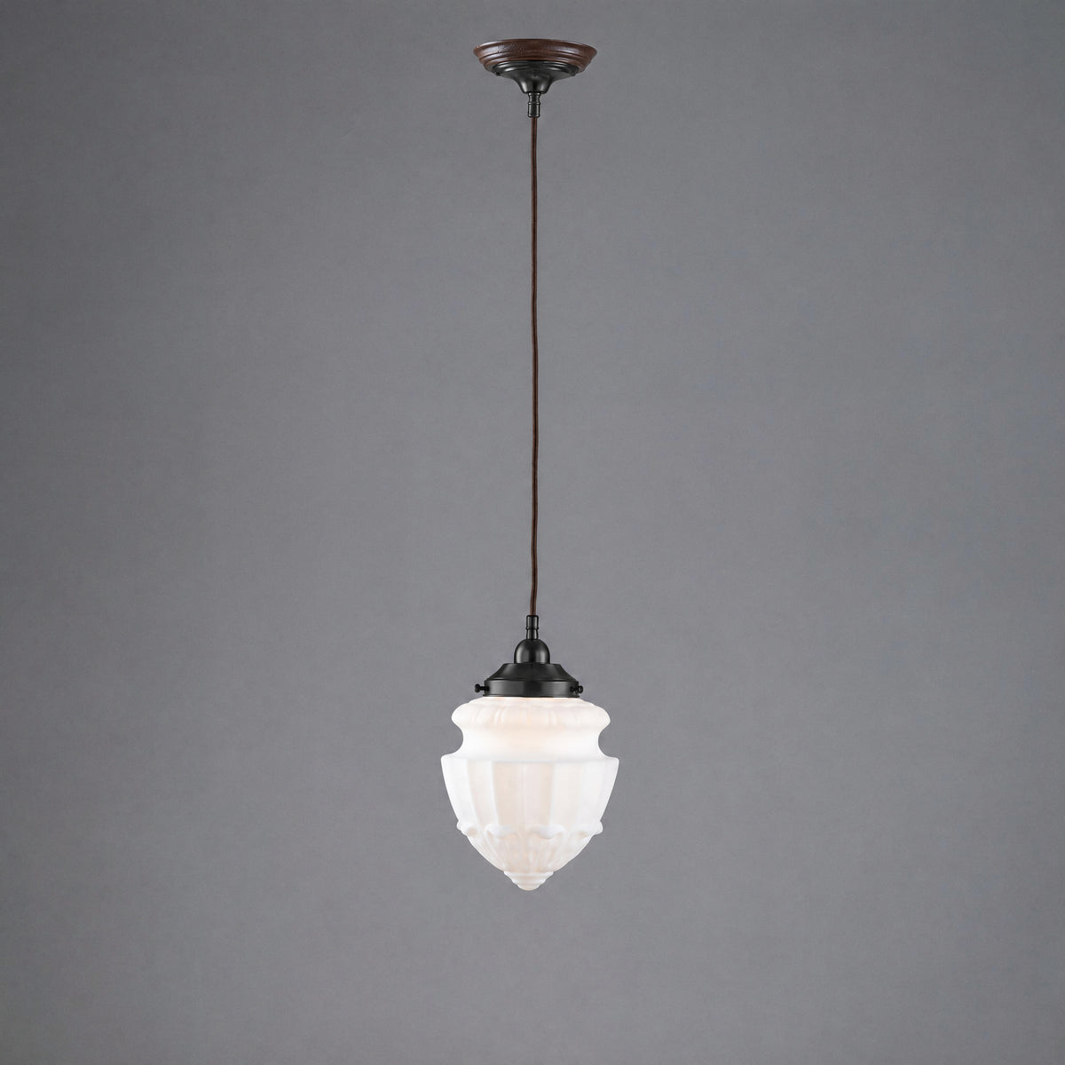 Chelsea 8" Shade Cloth Cord Suspension, Patina