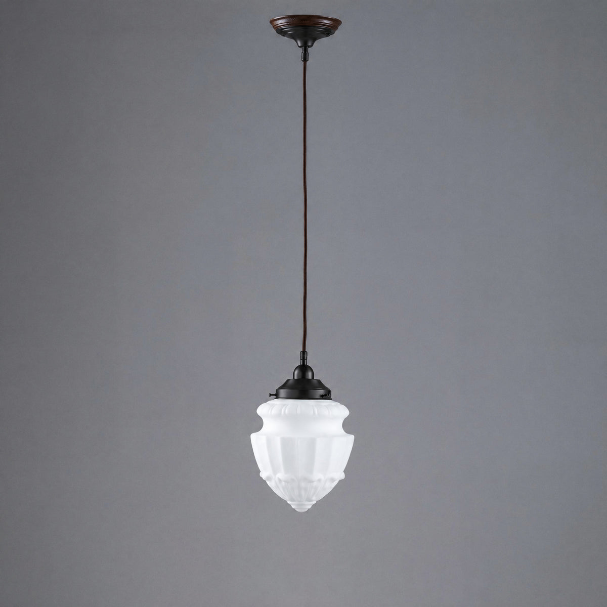 Chelsea 8" Shade Cloth Cord Suspension, Patina