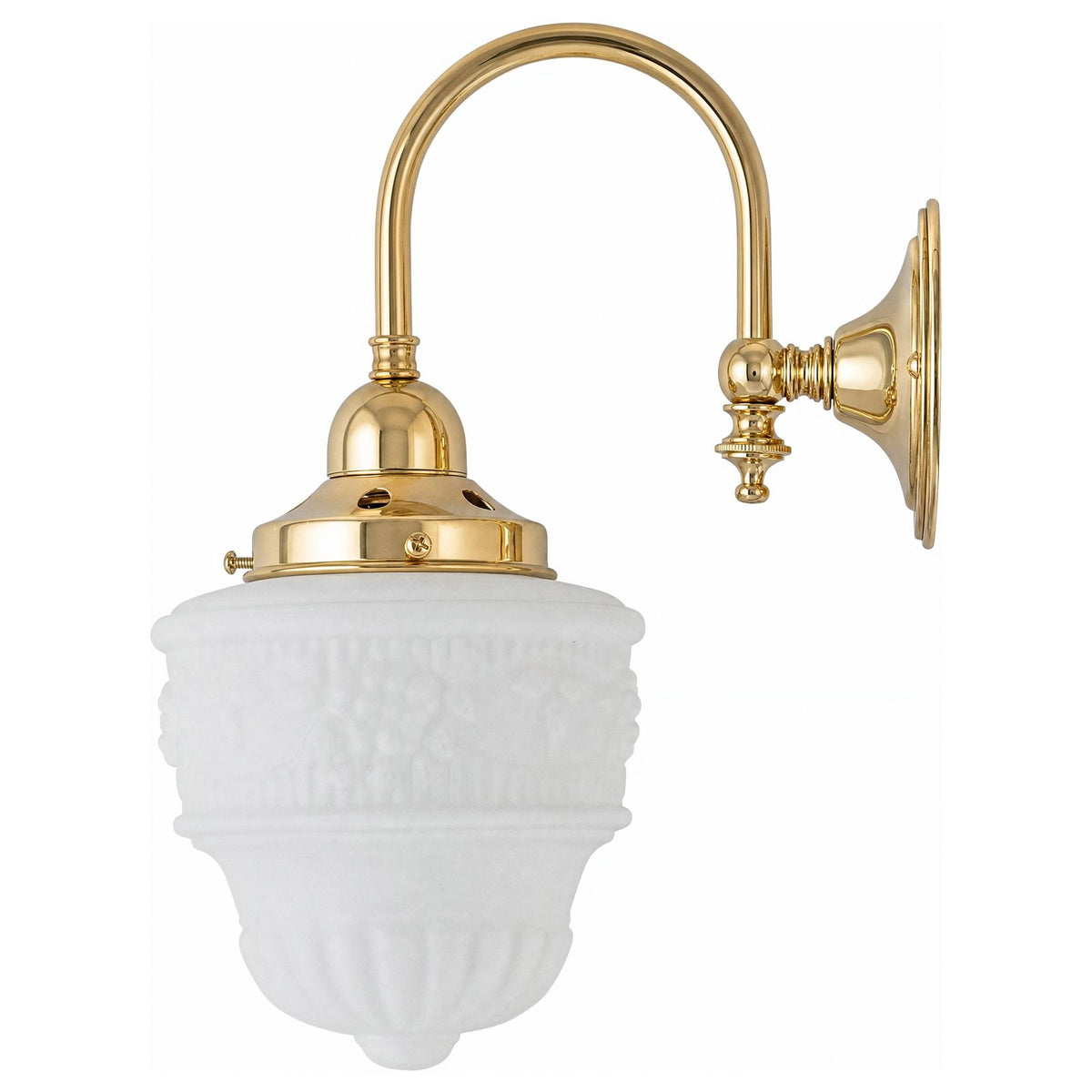 Senator 6" Shade on Loxton Wall Bracket, Polished Brass