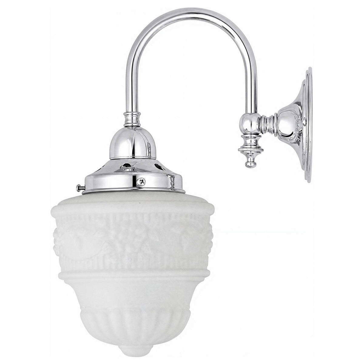 Senator 6" Shade on Loxton Wall Bracket, Chrome