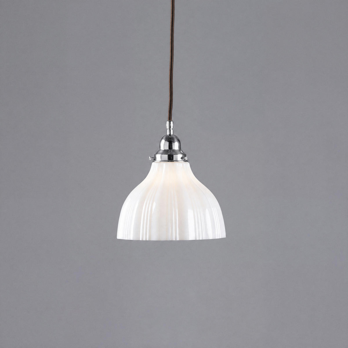 Railway Large Cloth Cord Suspension, Chrome