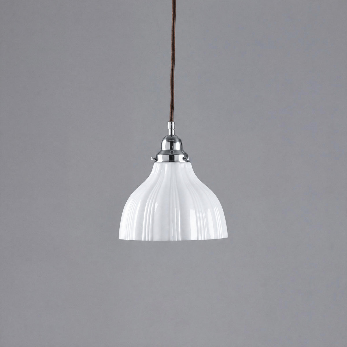 Railway Large Cloth Cord Suspension, Chrome