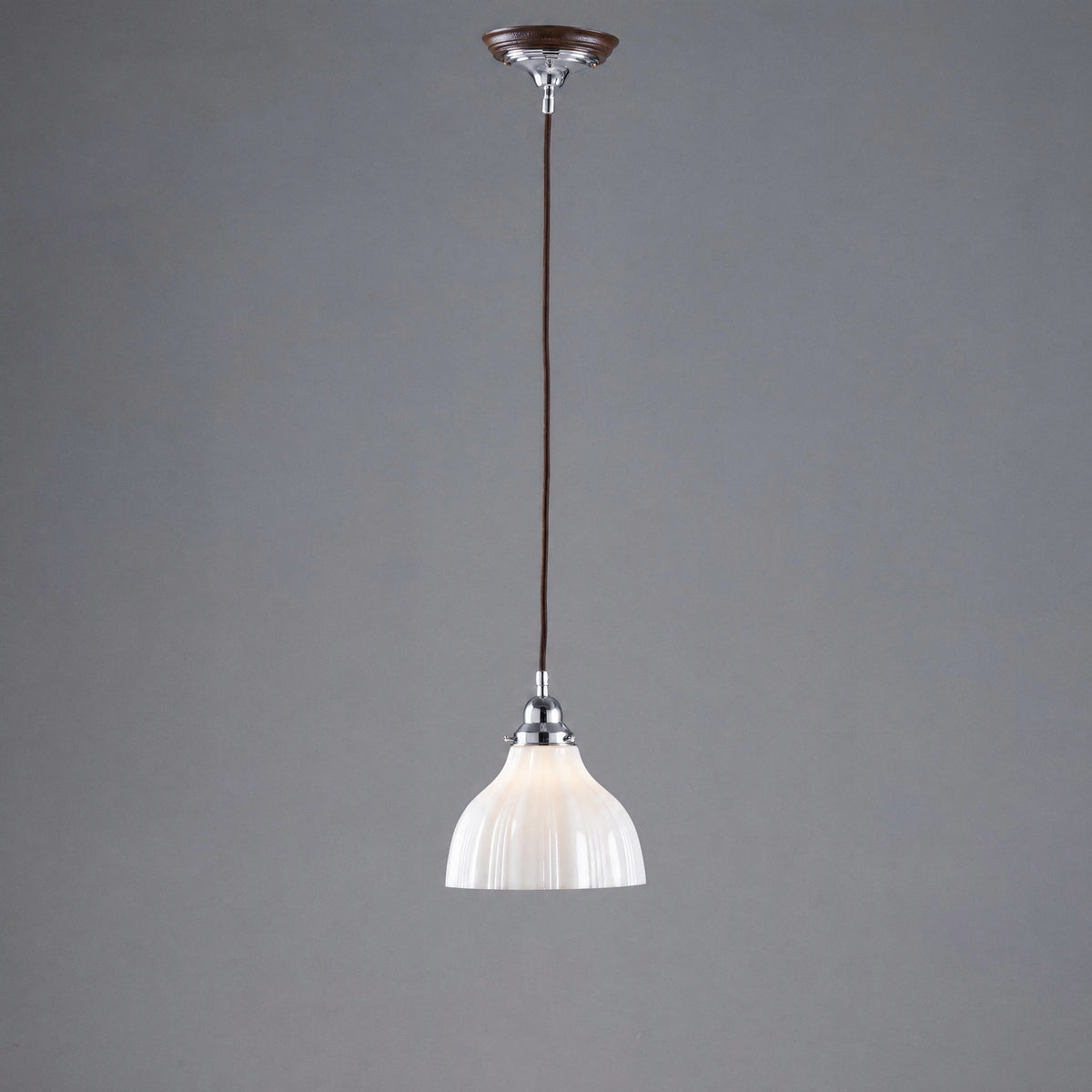 Railway Large Cloth Cord Suspension, Chrome