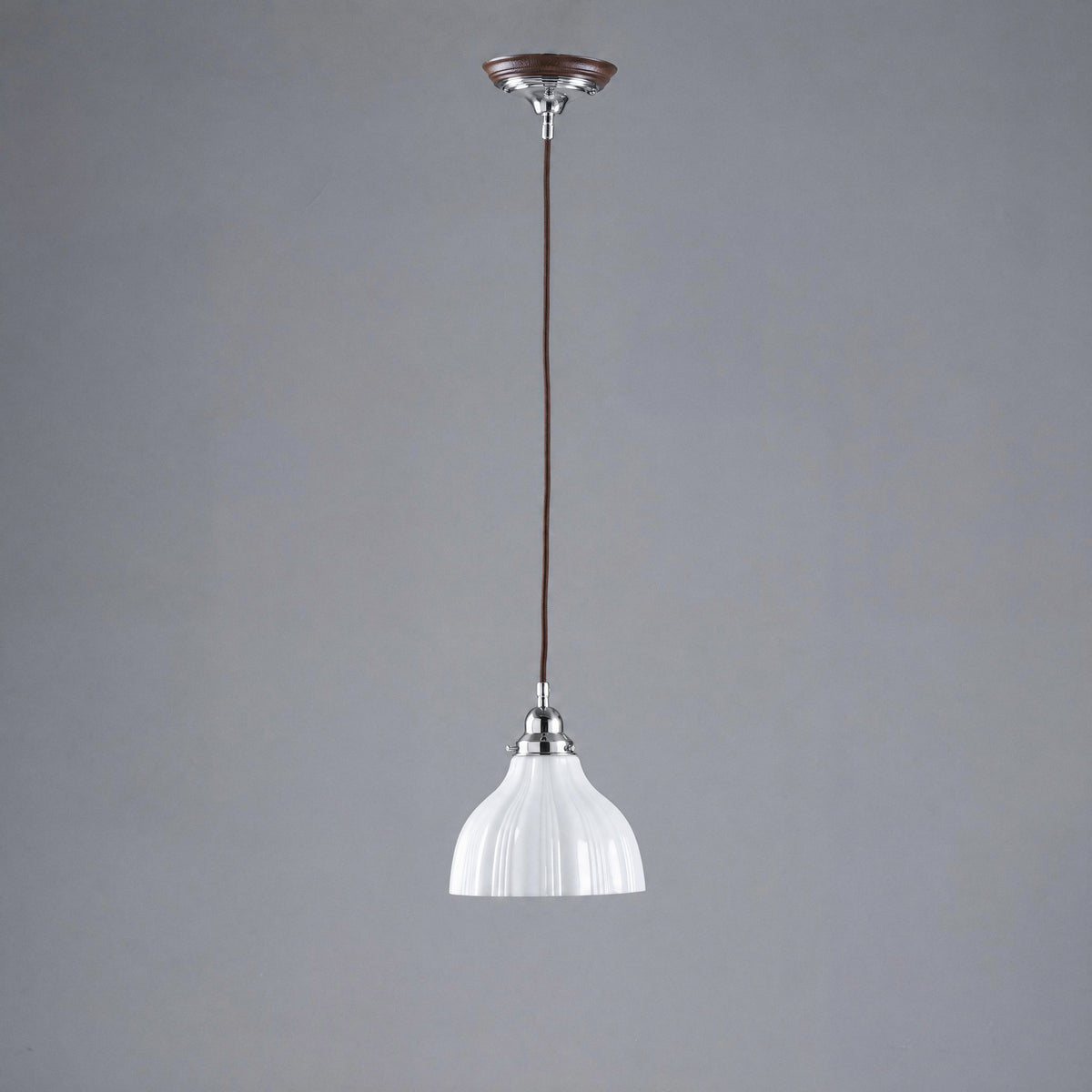 Railway Large Cloth Cord Suspension, Chrome