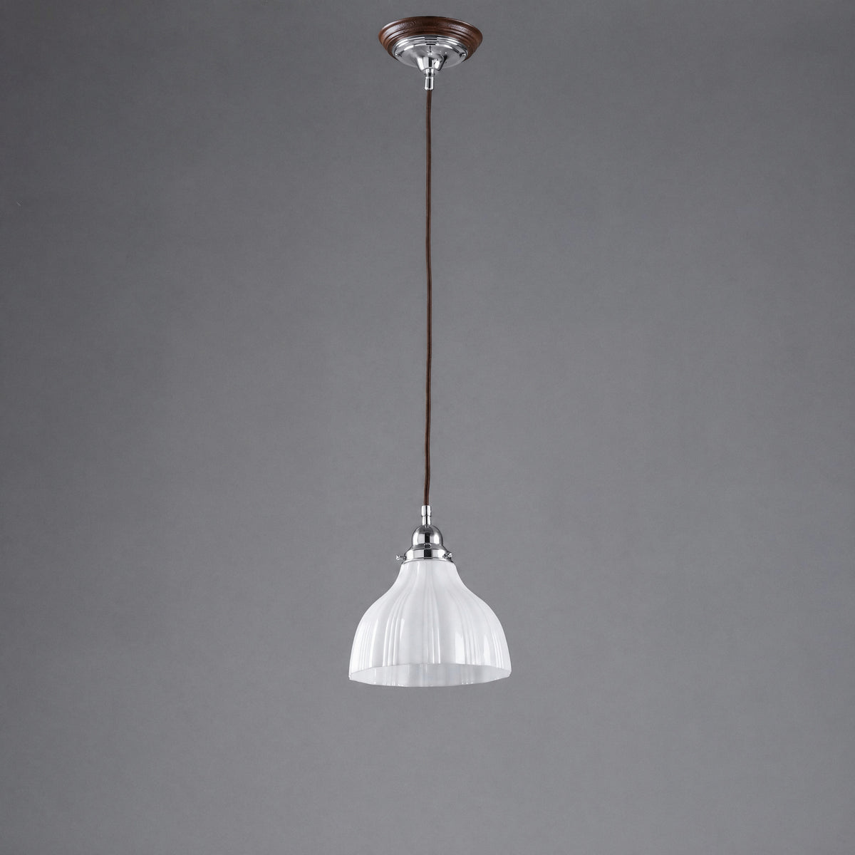 Railway Large Cloth Cord Suspension, Chrome
